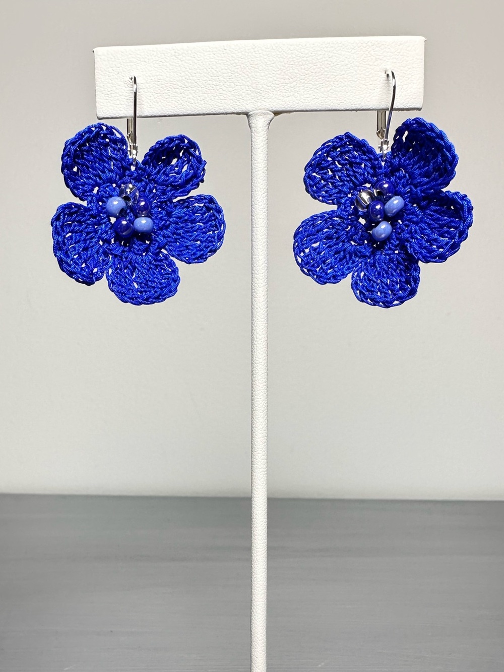Handmade Crochet Floral Earrings